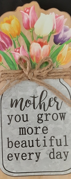 NWT 4 1/2 ×7 1/2 Mother plaque with tulips - Picture 3 of 6